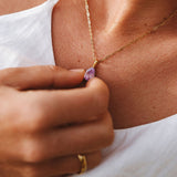 Lavender Lights Gem Pendant & Chain