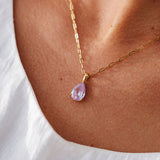 Lavender Lights Gem Pendant & Chain