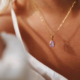 Lavender Lights Gem Pendant & Chain