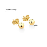 Gold Ball Earrings