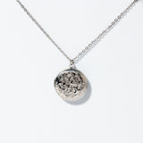 Edwina Vintage Round Locket - Silver