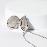 Edwina Vintage Round Locket - Silver