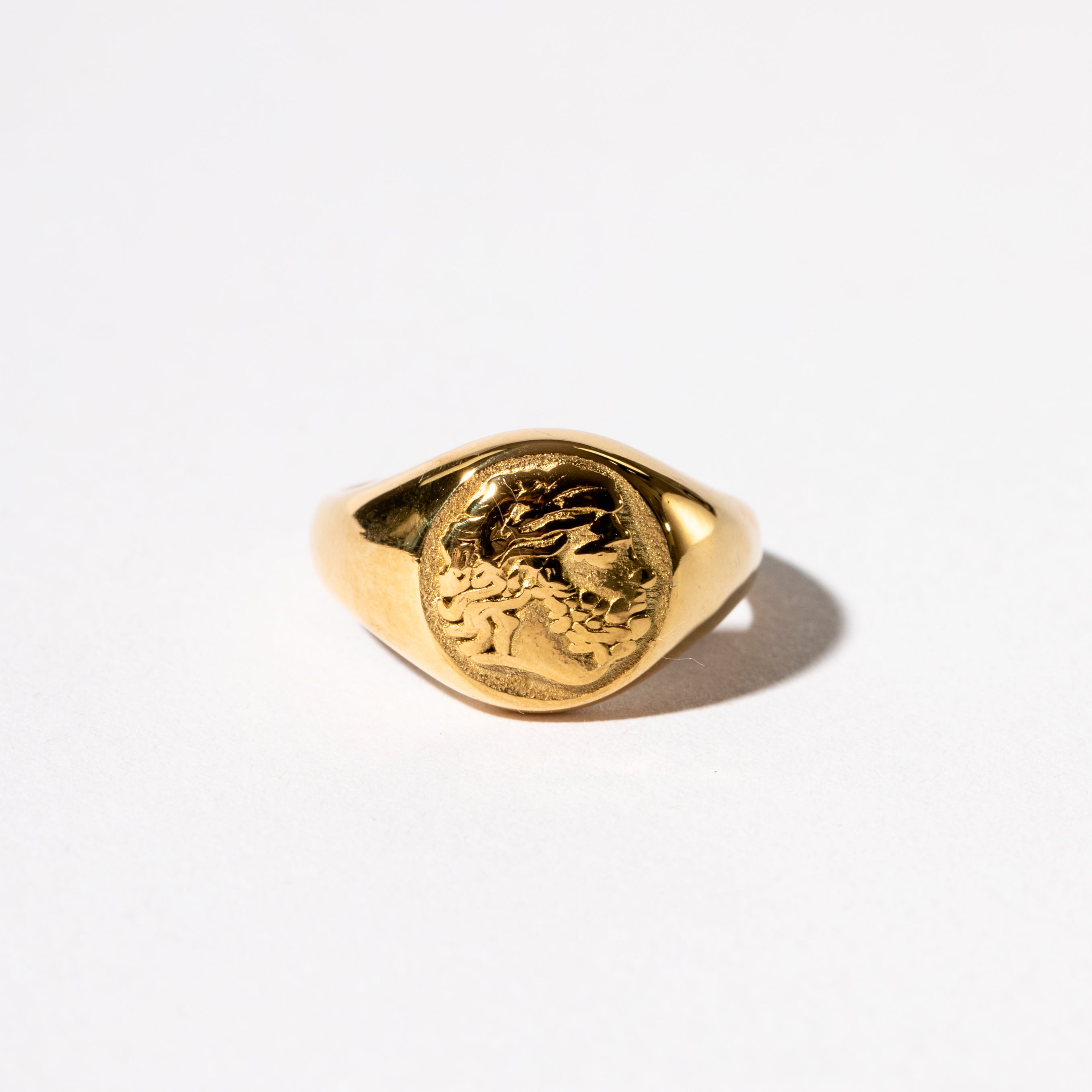 Tiered Lion Fantasy Signet Ring
