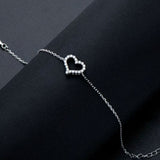 Open Heart Diamond Bracelet